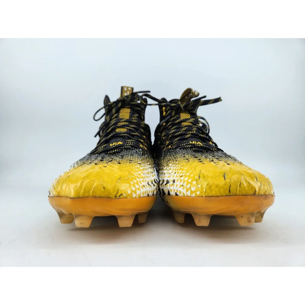 Under Armour Spotlight Clone 3.0 MC Football Cleats Sz 13 Black Gold 3026334-003